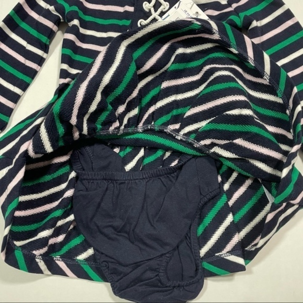 Janie and Jack Long Sleeve Stripe Dress Size 12-18 months Blue - Picture 5 of 5